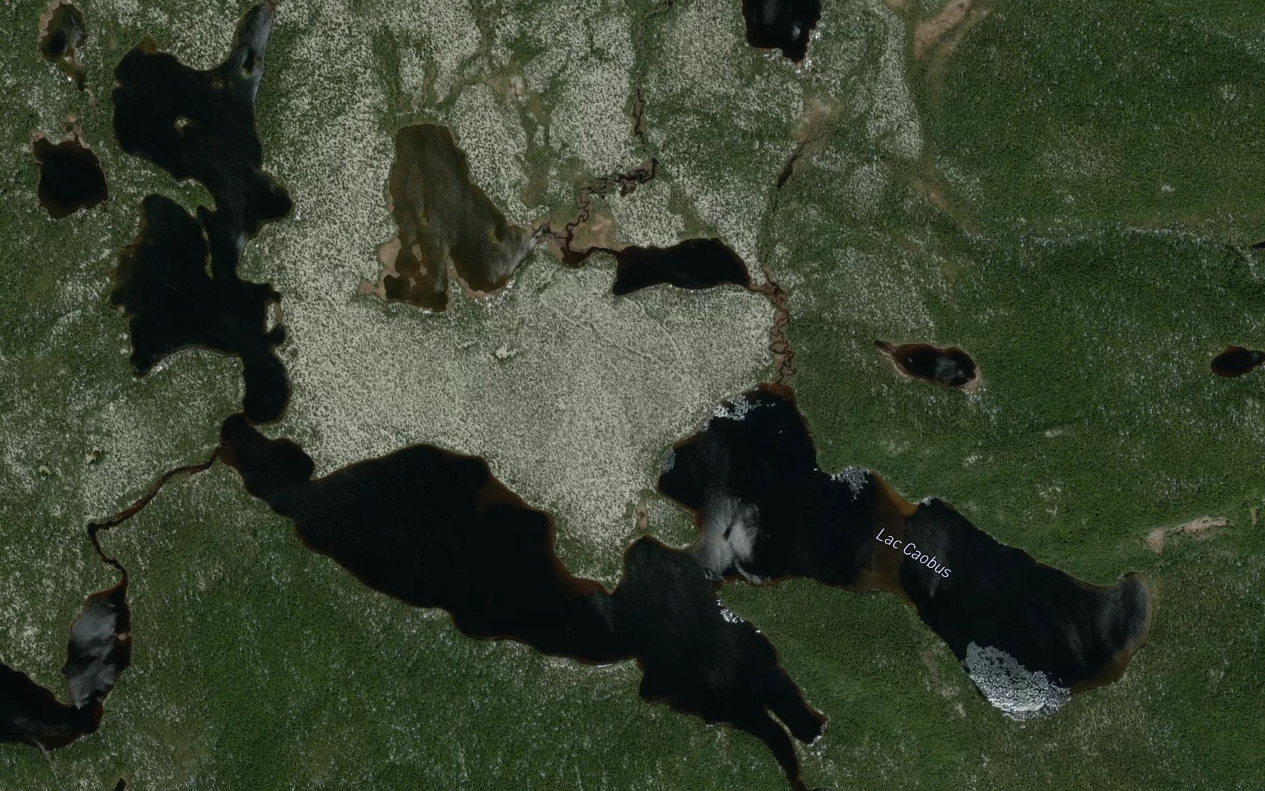 Satellite map of the Lac Caobus