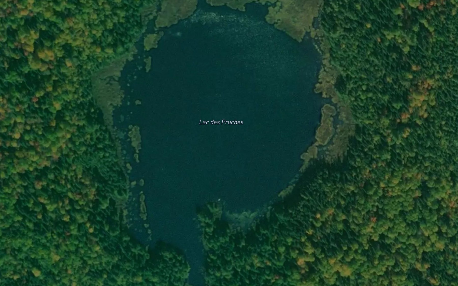 Satellite map of the Lac des Pruches