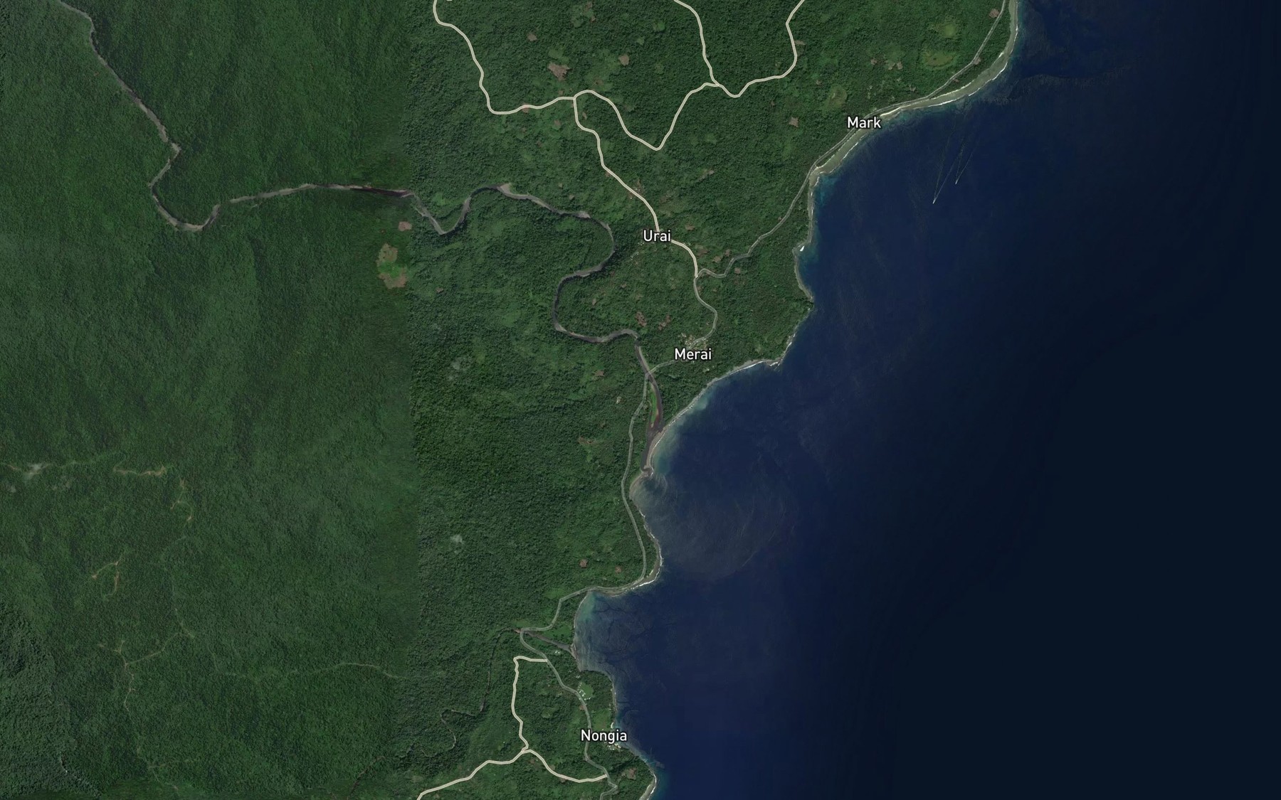Satellite map of the Igumbe Creek