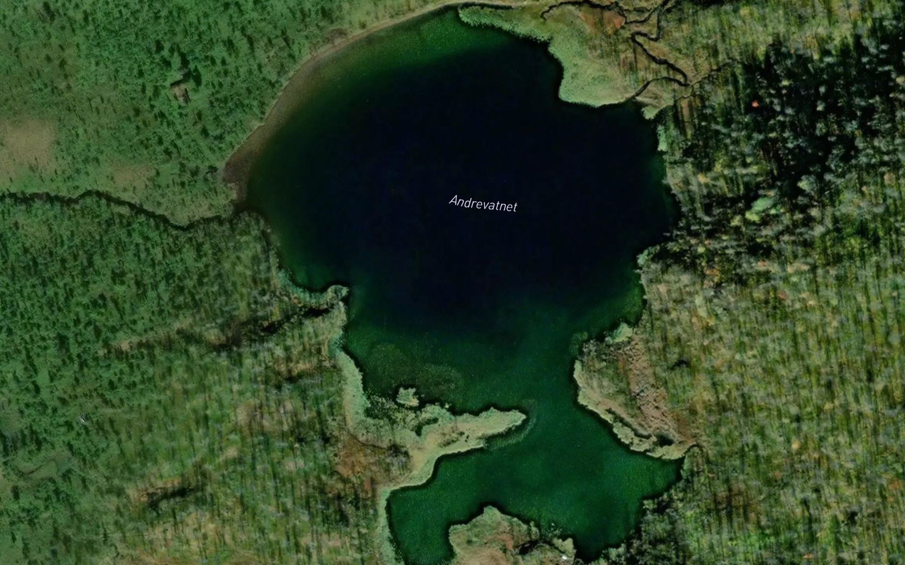 Satellite map of the Andrevatnet