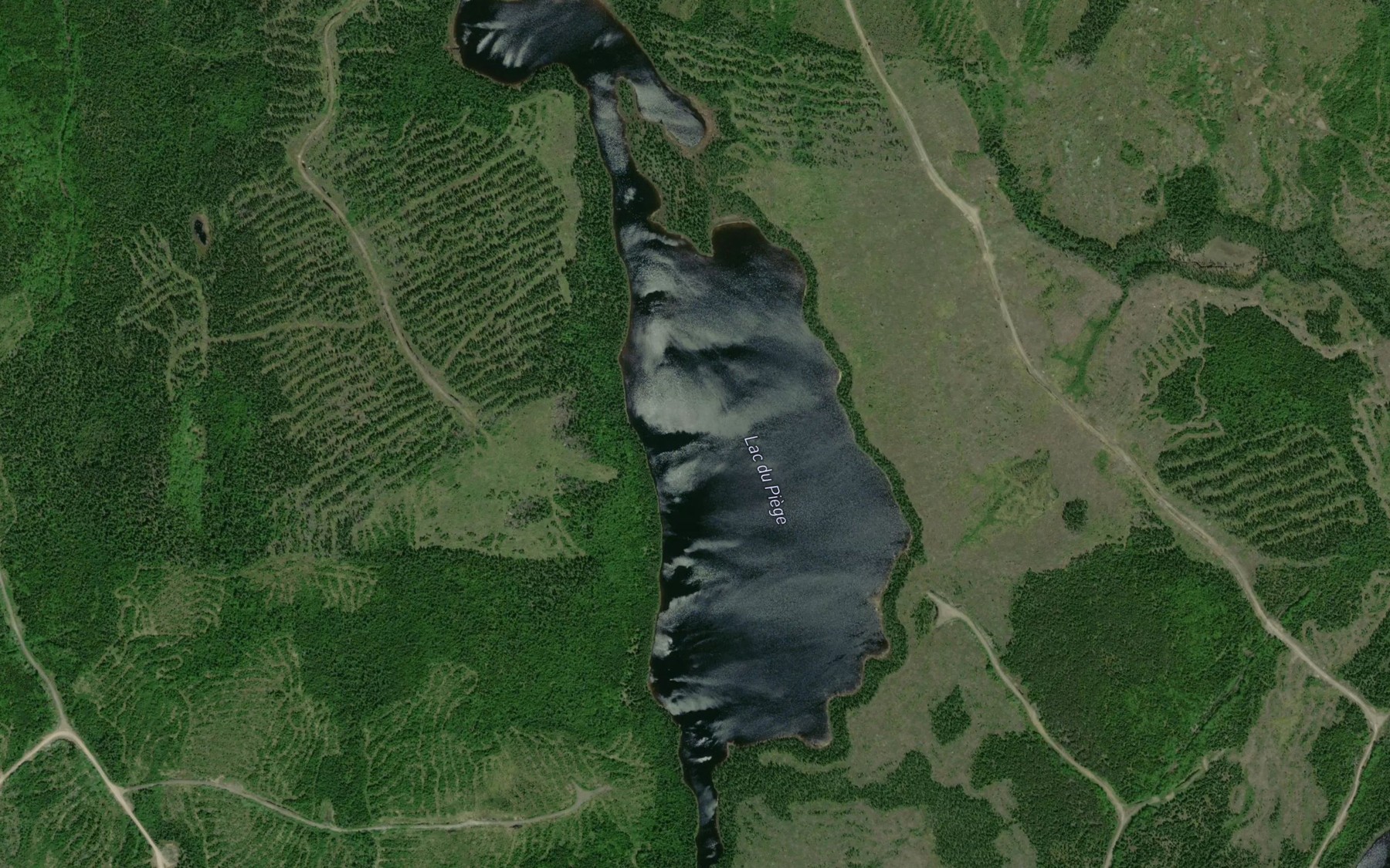 Satellite map of the Lac du Piege