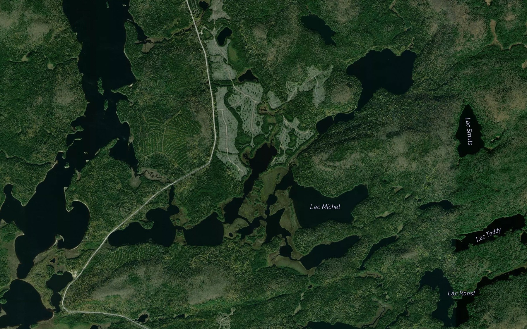 Satellite map of the Lac Kelly