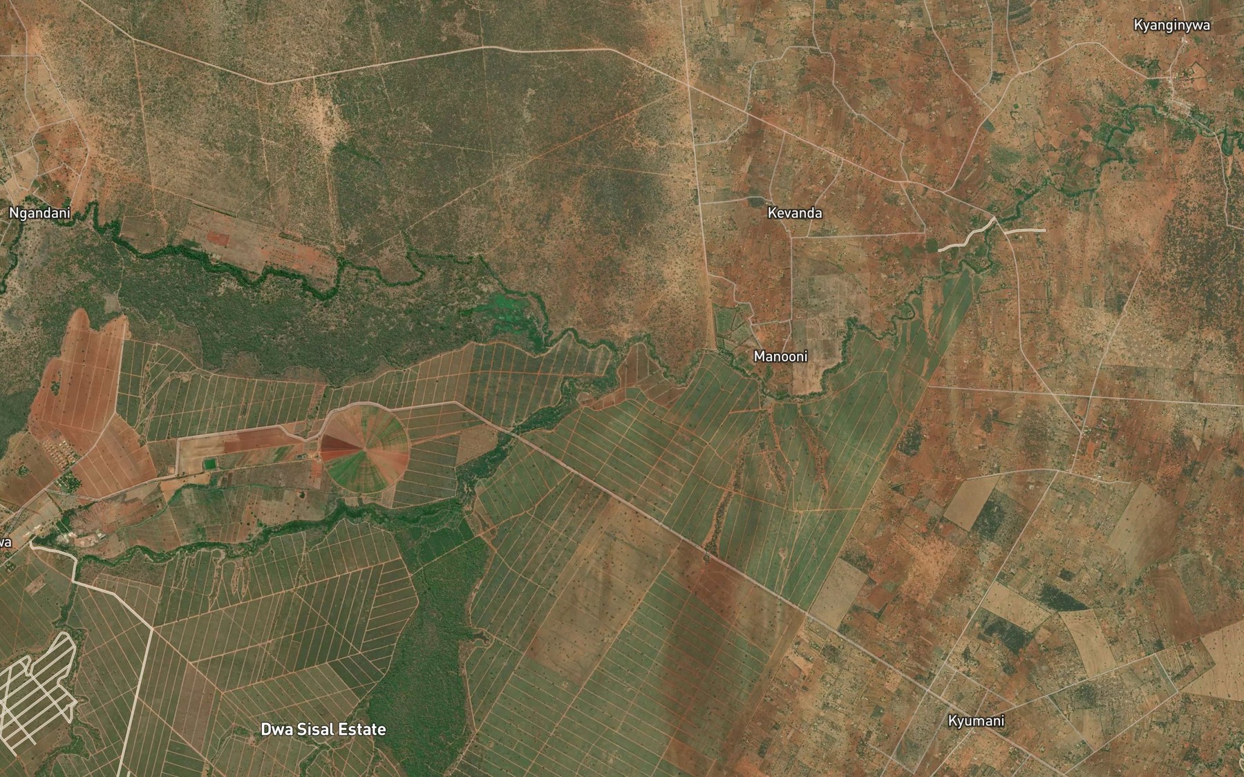 Satellite map of the Wandole
