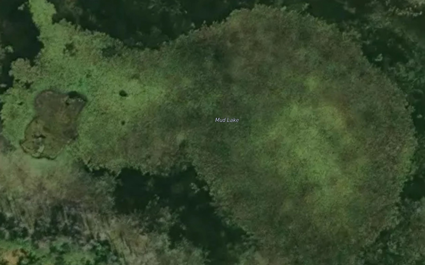 Satellite map of the Mud Lake
