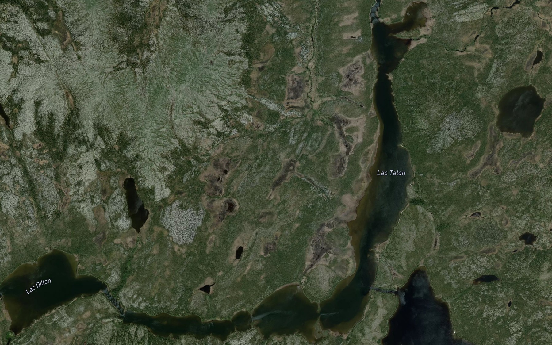 Satellite map of the Lac Talon
