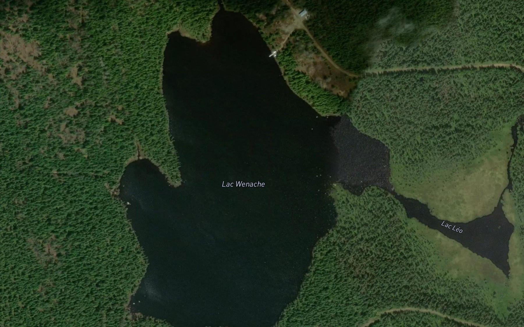 Satellite map of the Lac Wenache