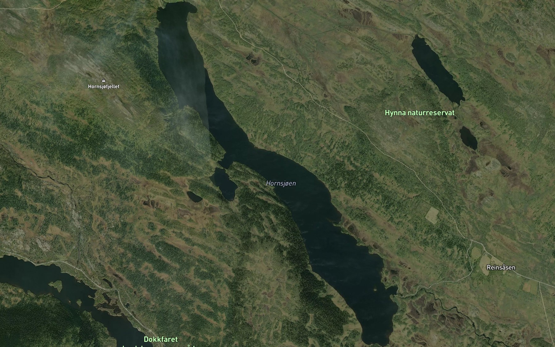 Satellite map of the Hornsjoen