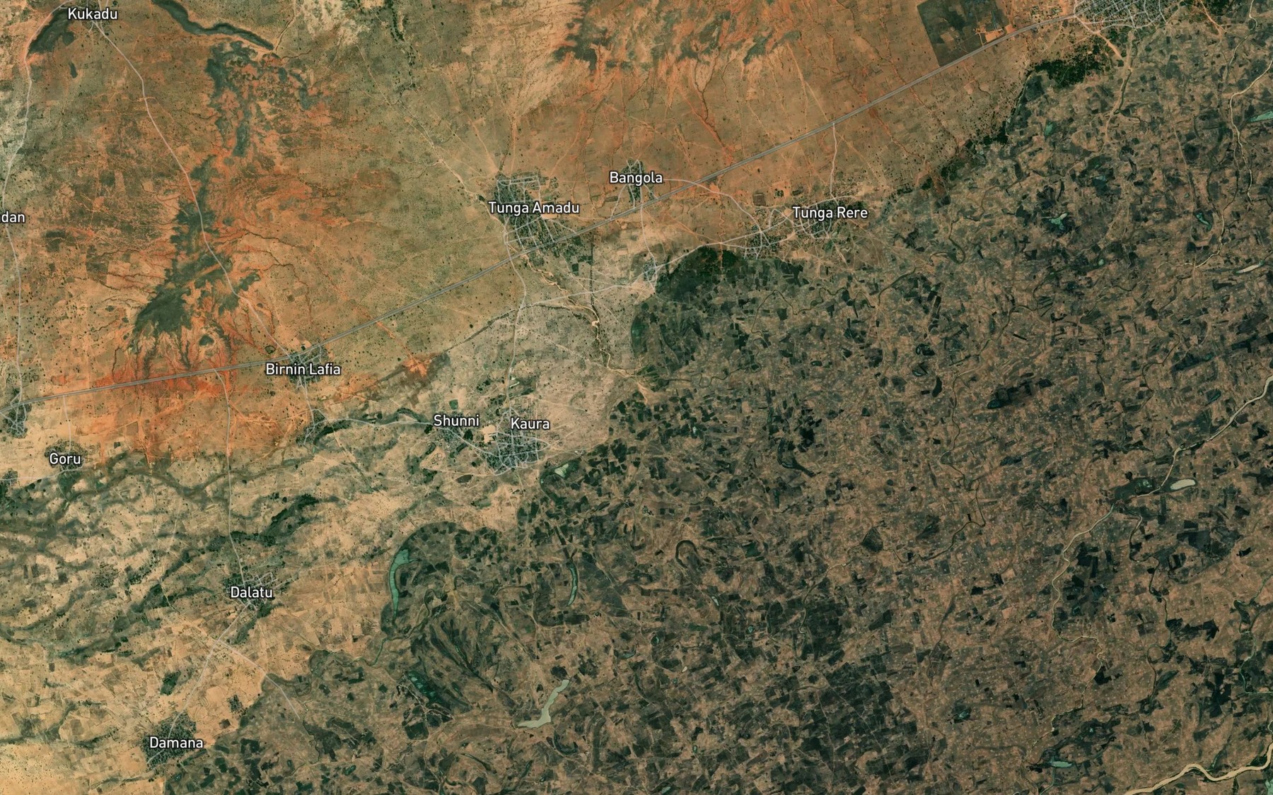 Satellite map of the River Bangola