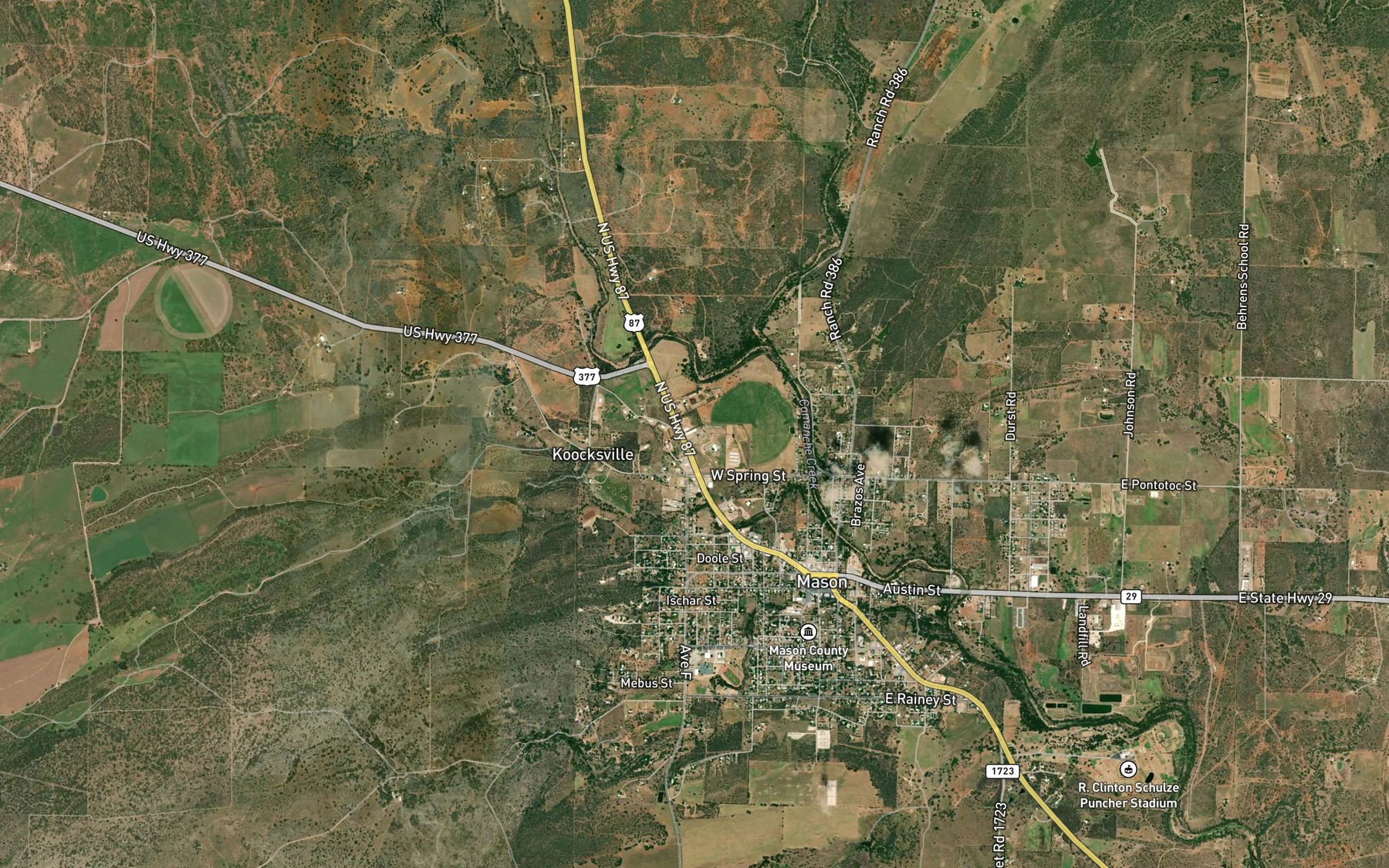 Satellite map of the Gamel Spring