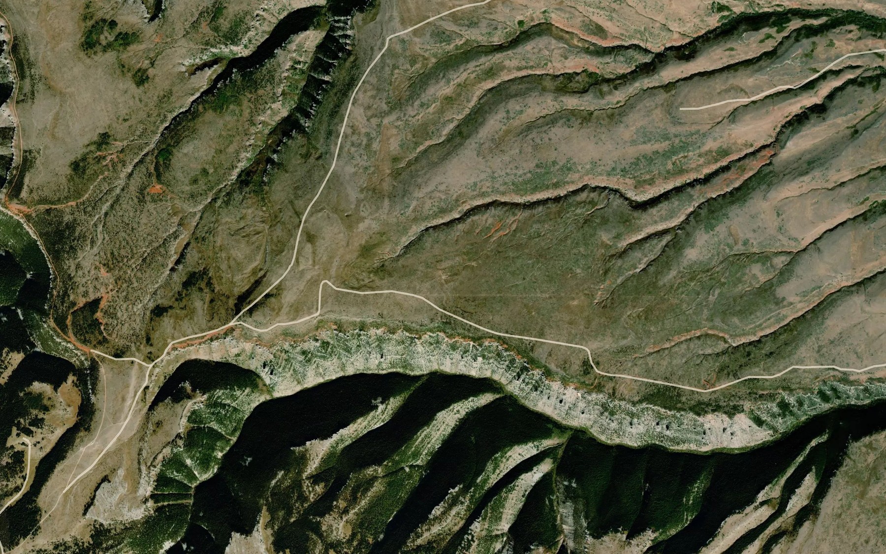 Satellite map of the Paint Springs