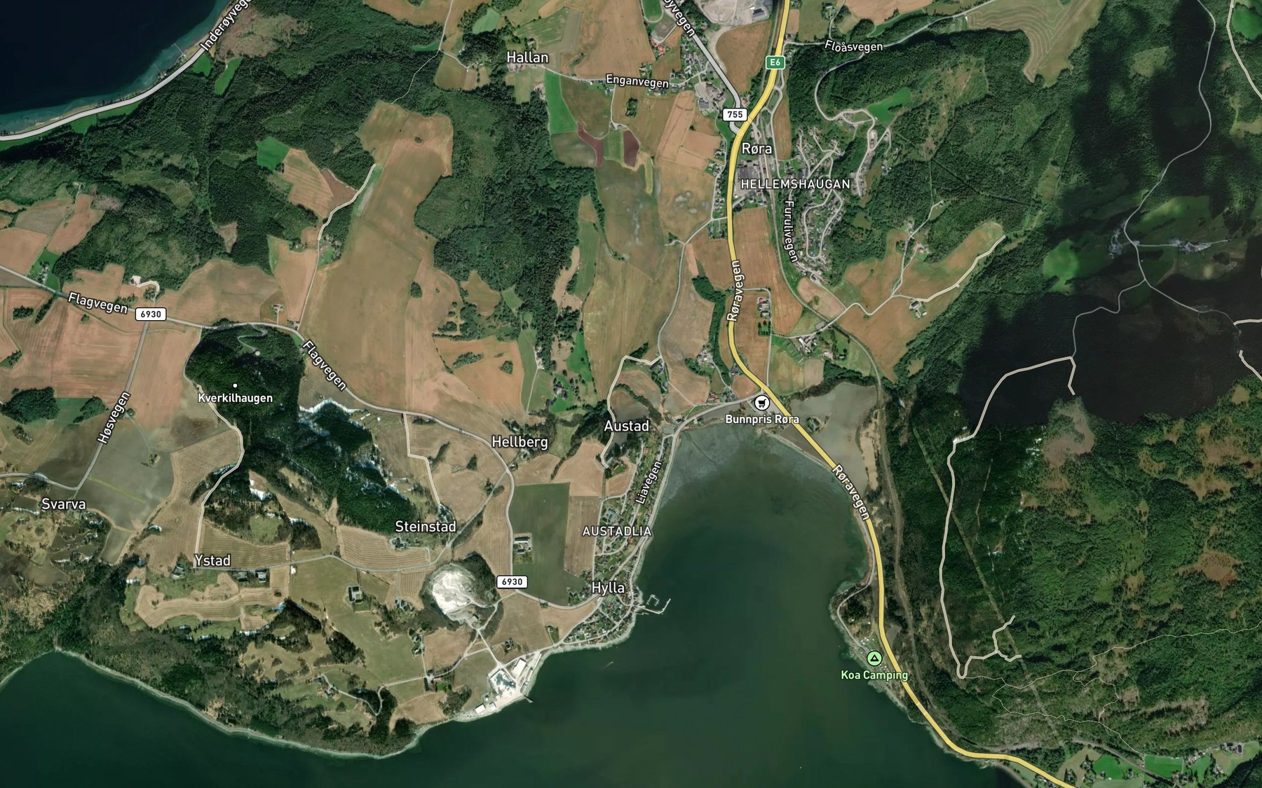 Satellite map of the Osbekken