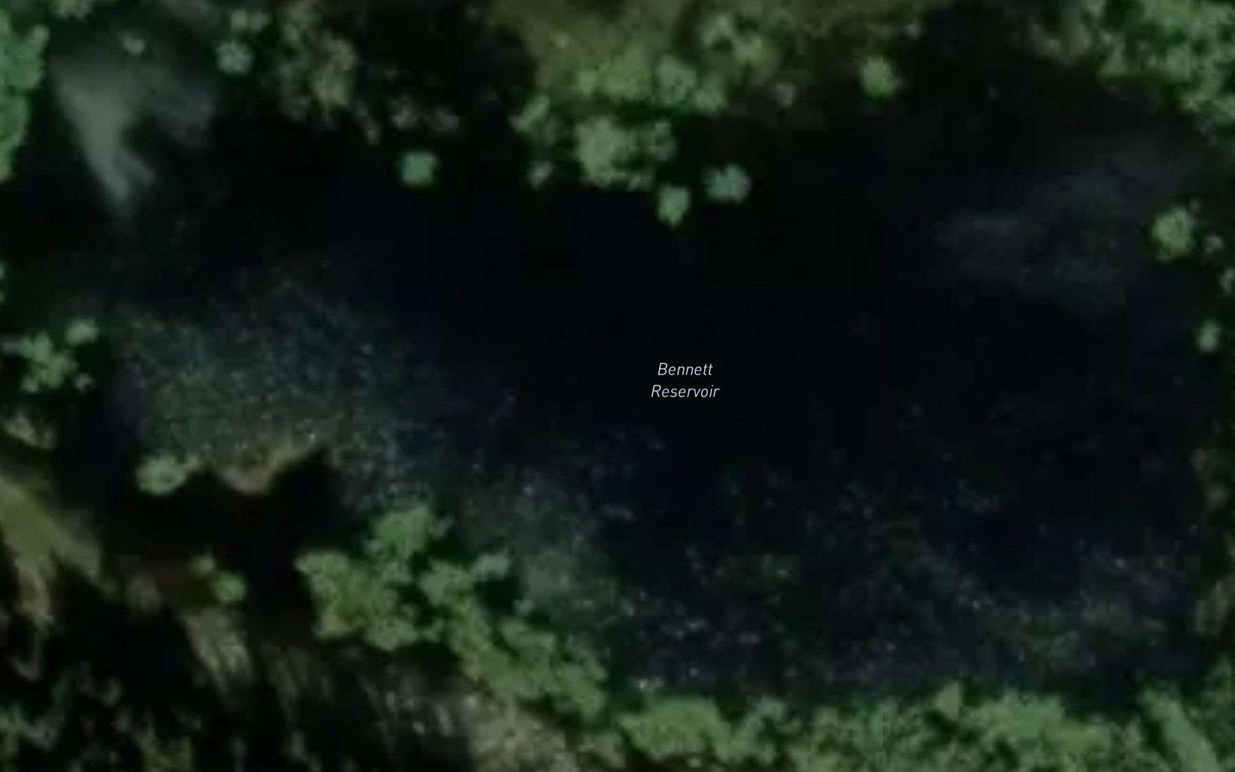 Satellite map of the Bennett Reservoir