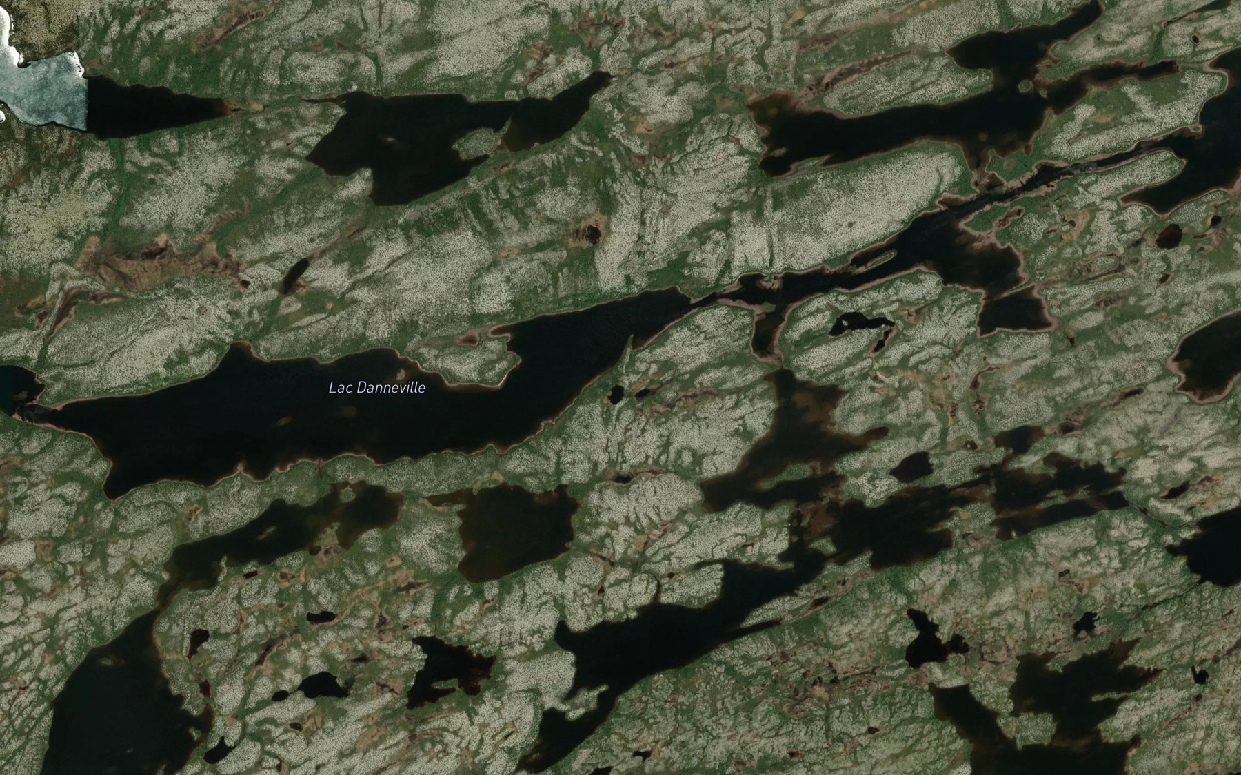 Satellite map of the Lac Danneville