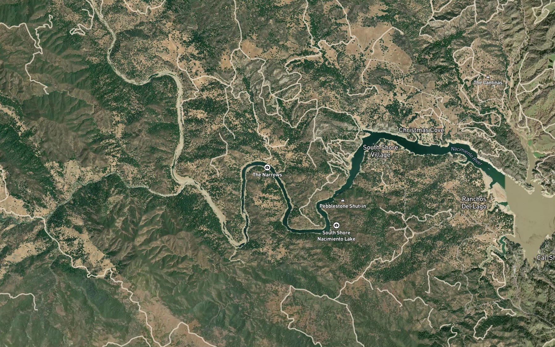 Satellite map of the North Grizzly Bend Creek