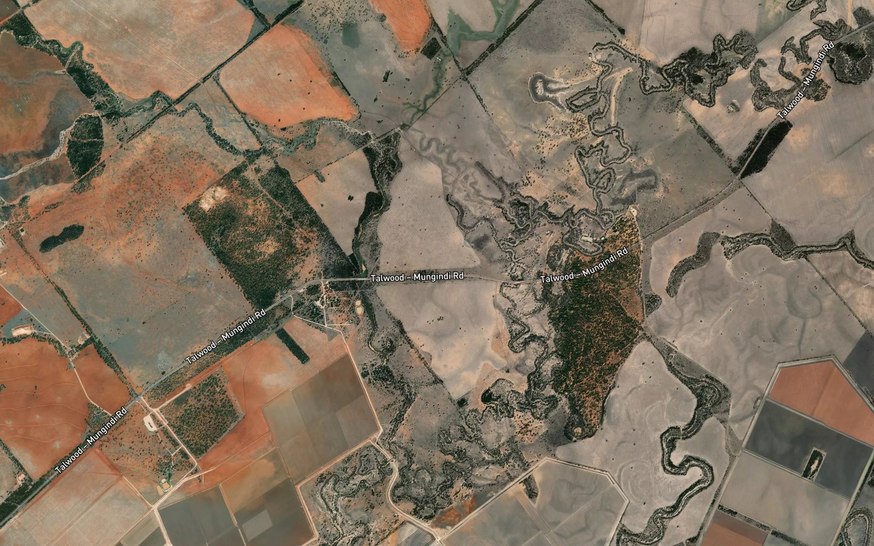 Satellite map of the Currinbry Creek