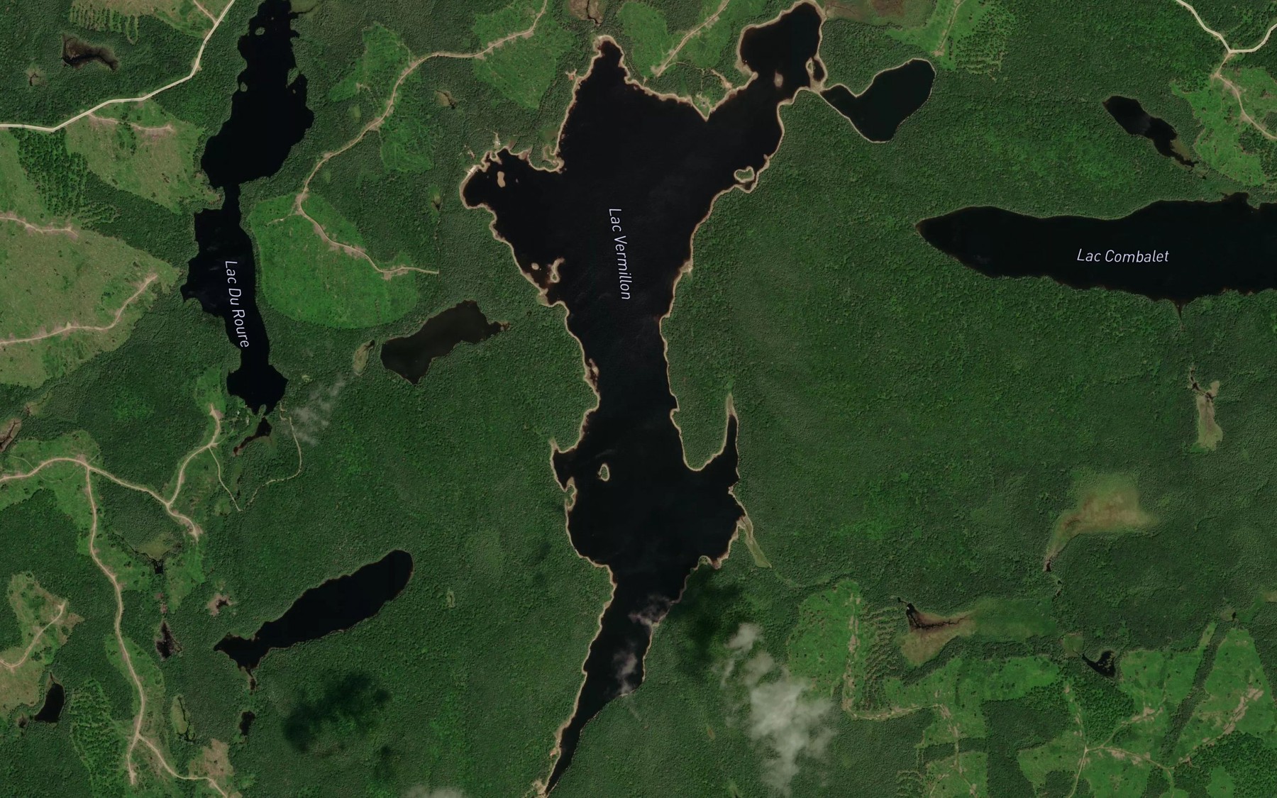 Satellite map of the Lac Vermillon