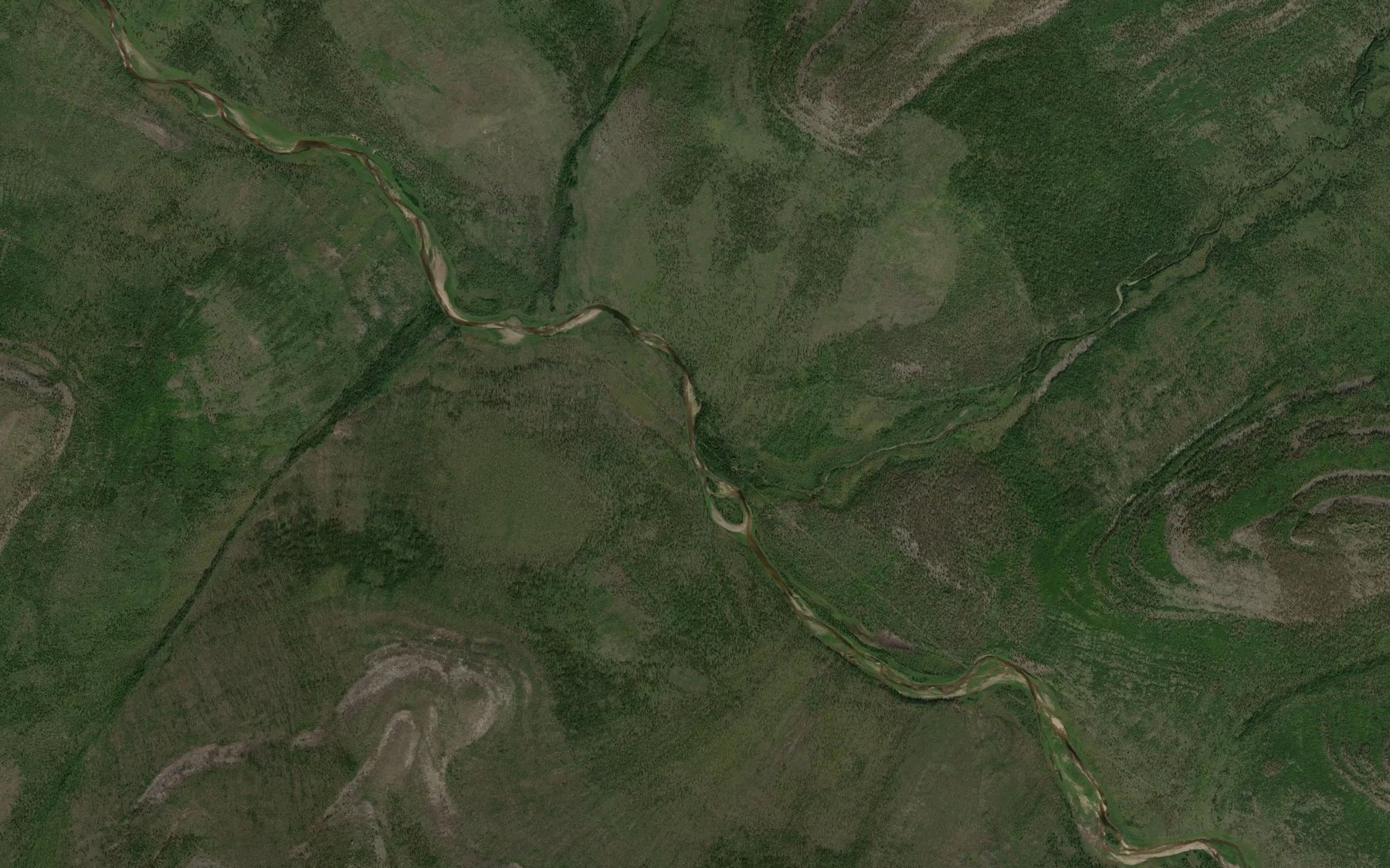 Satellite map of the Malyy Kharagalakh