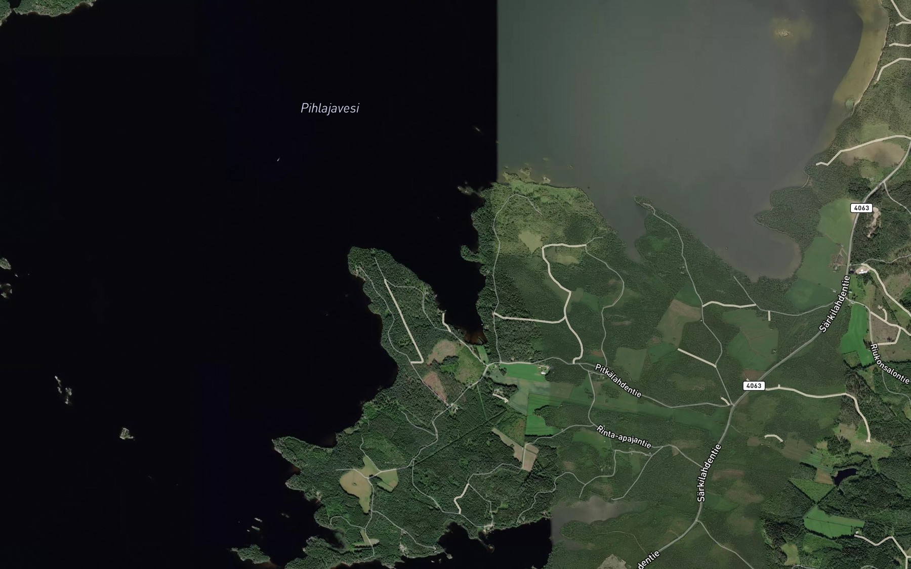 Satellite map of the Pitkalahti