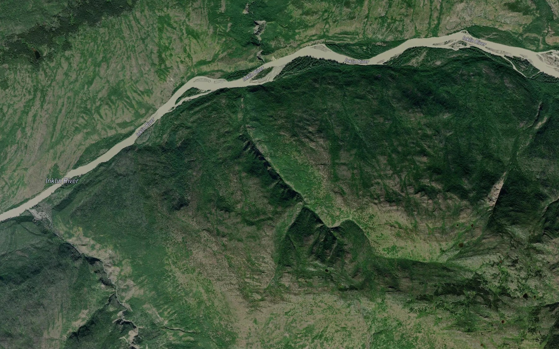 Satellite map of the Kaustua Creek