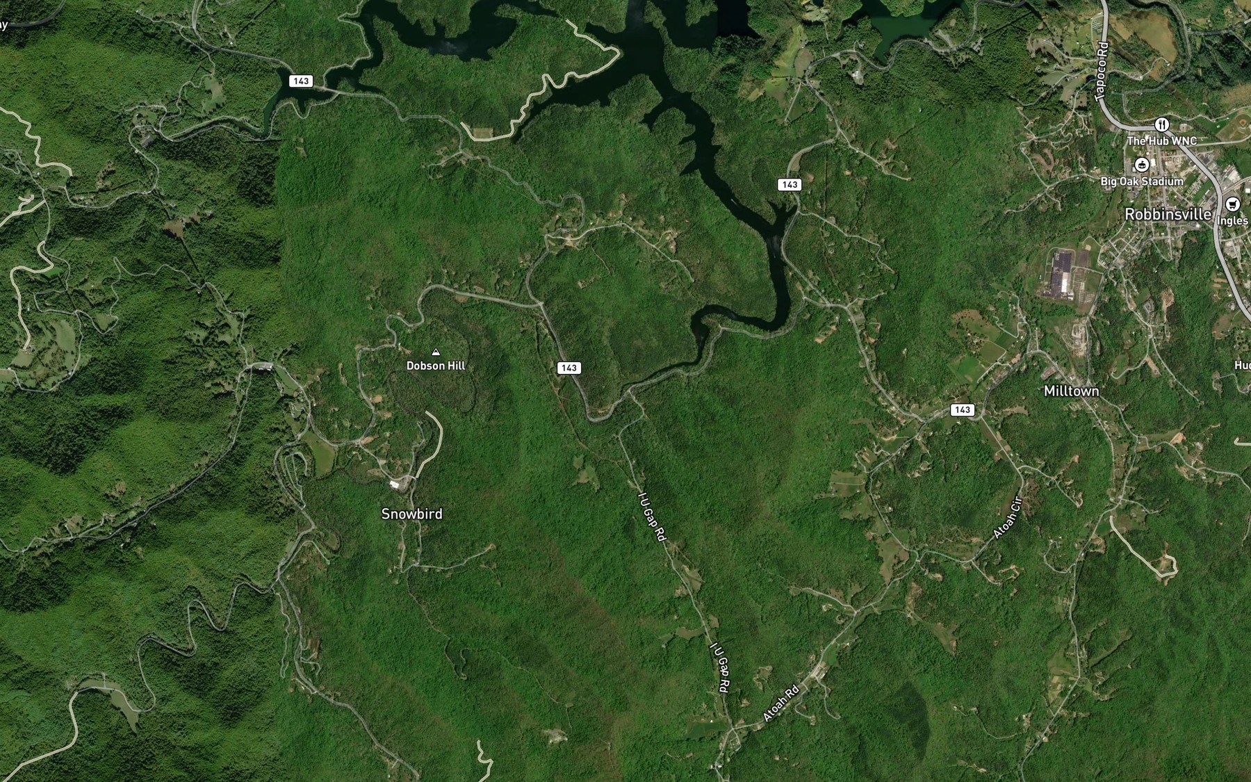 Satellite map of the Hooper Branch