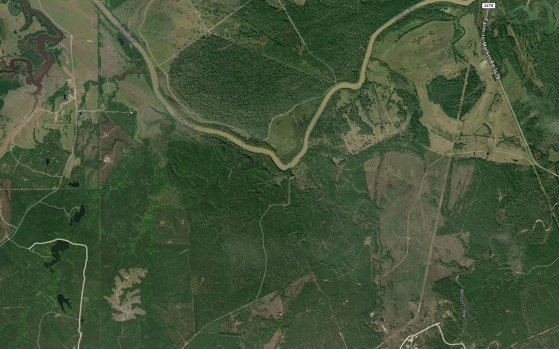 Satellite map of the West Sulphur Branch