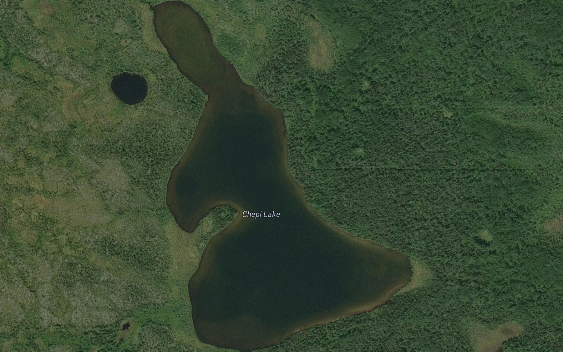 Satellite map of the Chepi Lake