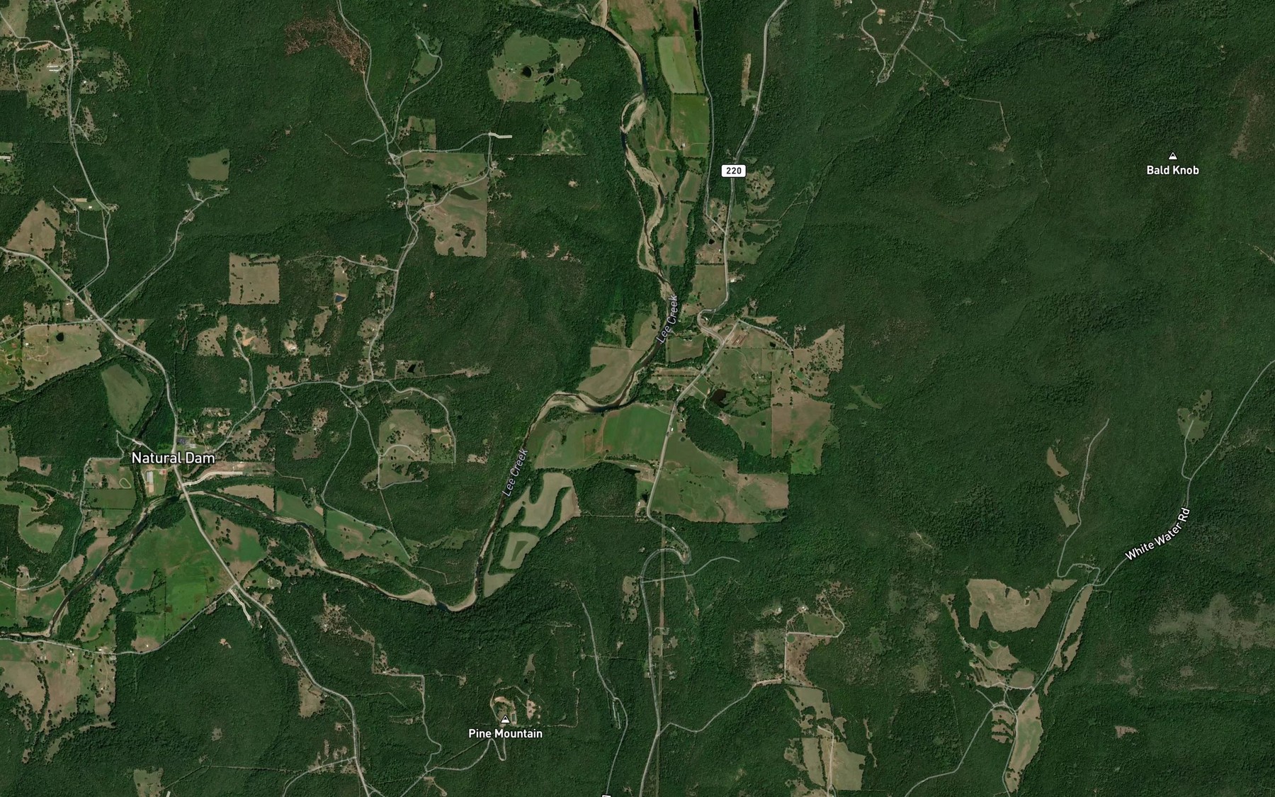 Satellite map of the Farm Branch