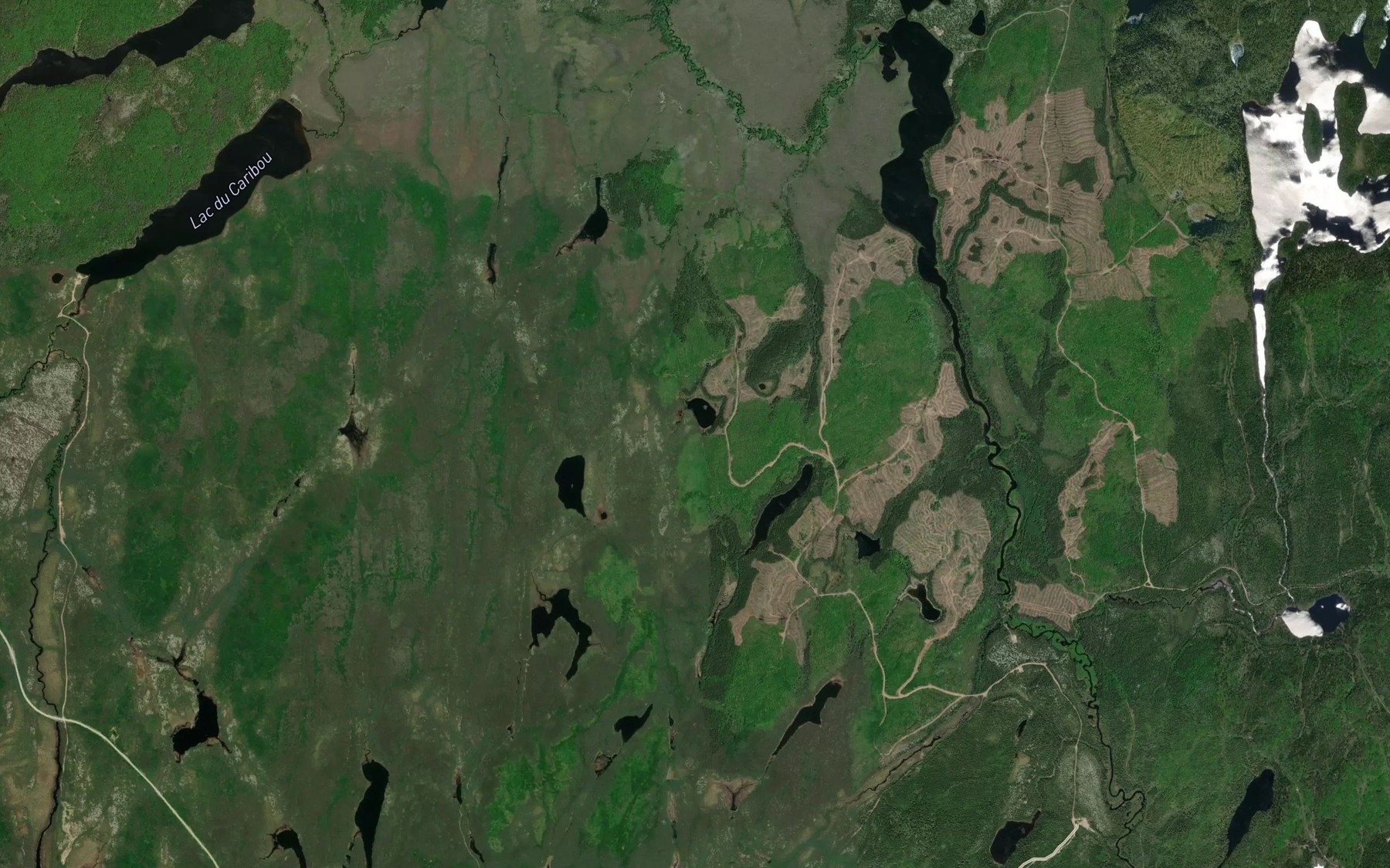 Satellite map of the Lac Minouche
