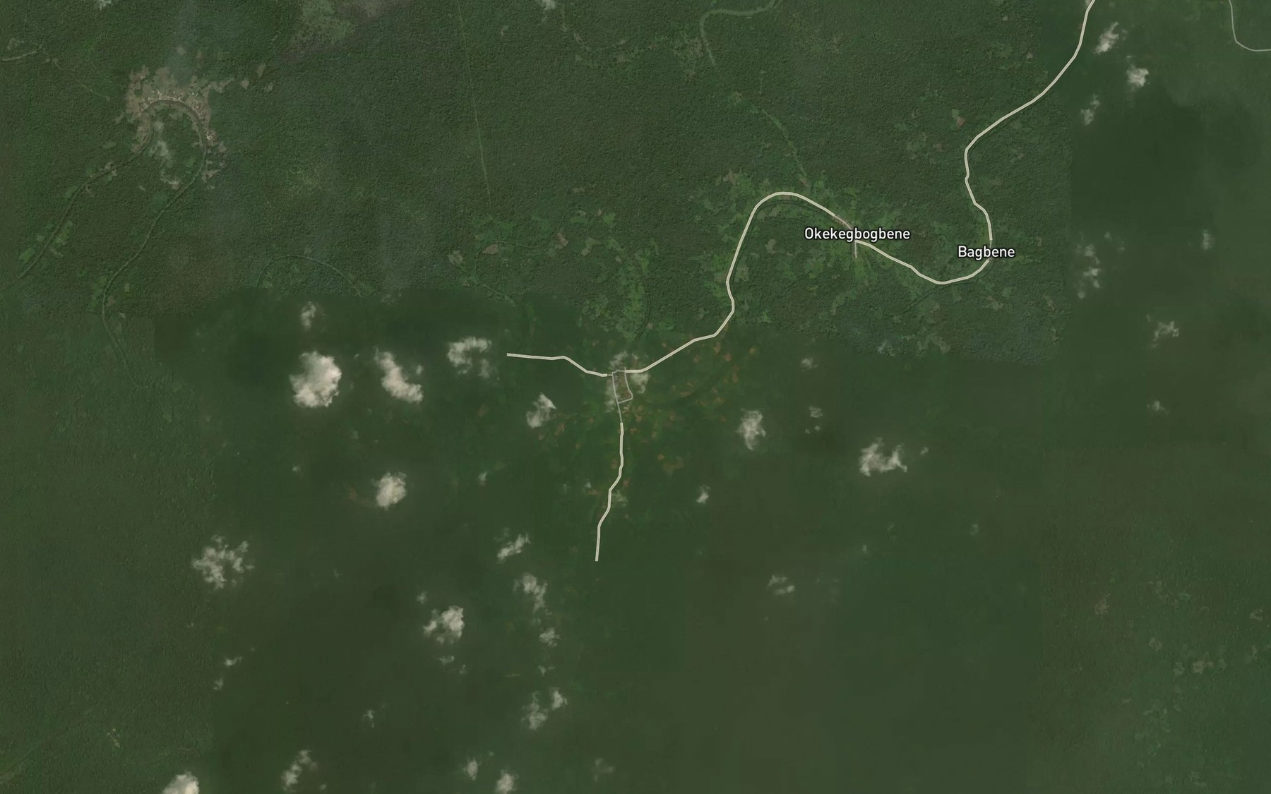 Satellite map of the Okunbirigbene Creek