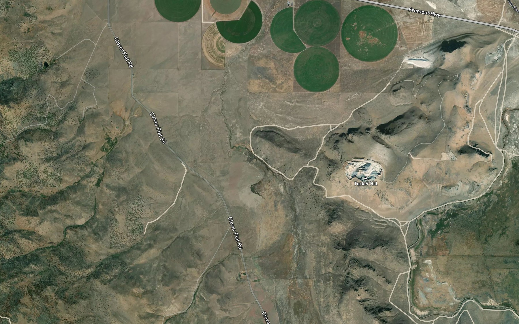 Satellite map of the Schoolhouse Creek