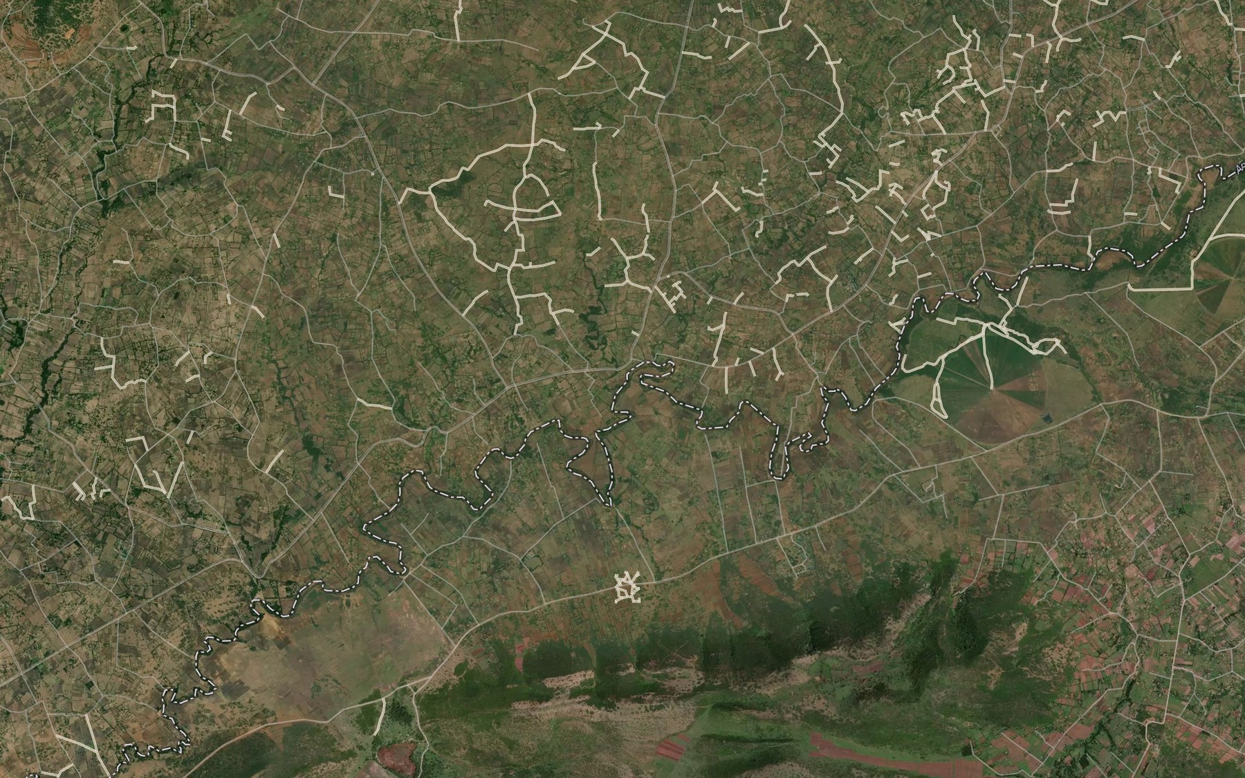 Satellite map of the Cheptuiyet