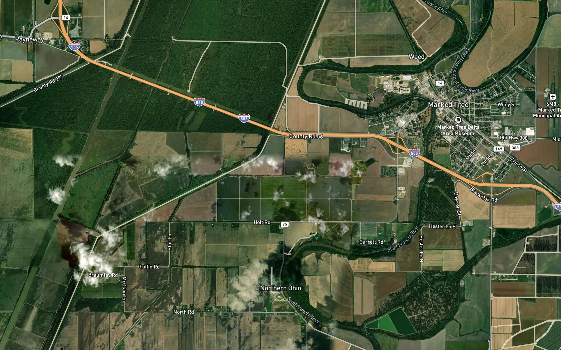 Satellite map of the Ditch Number 42