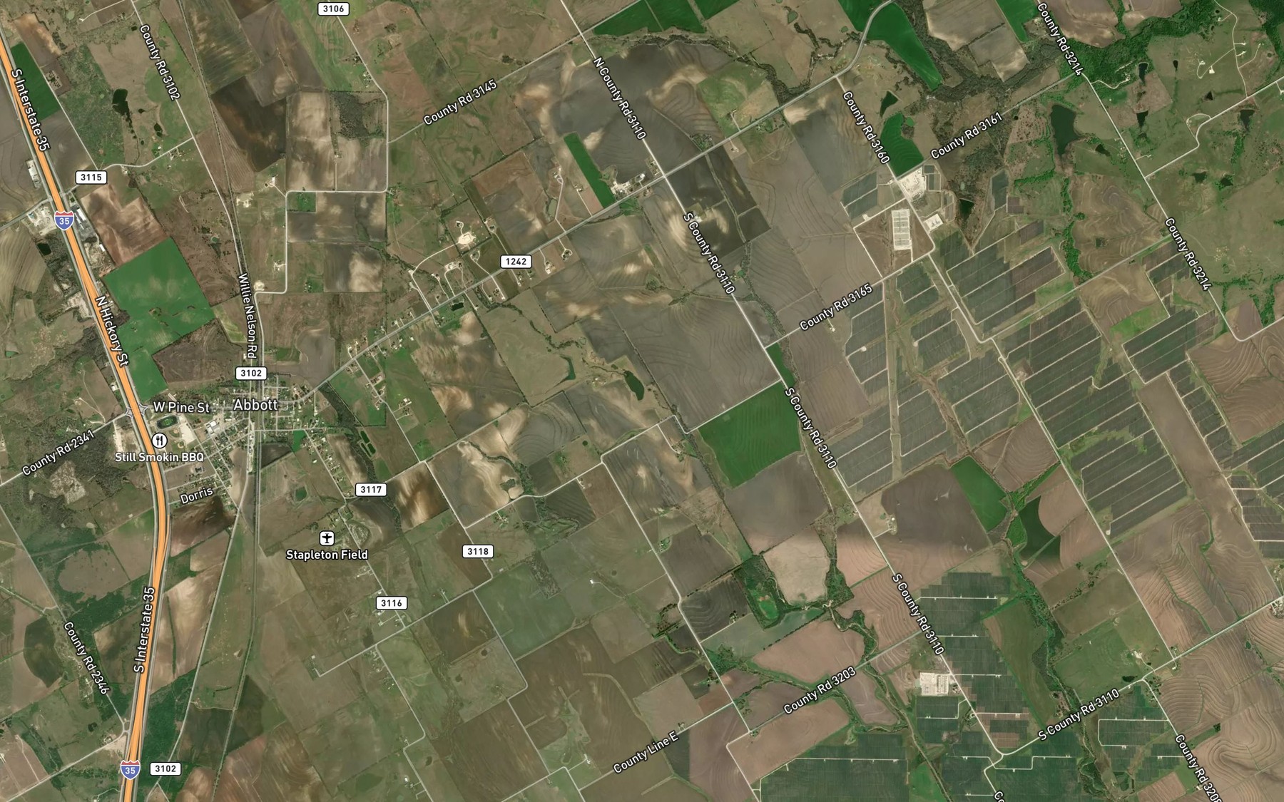 Satellite map of the Grade Stabilization Structure 5-1 Reservoir