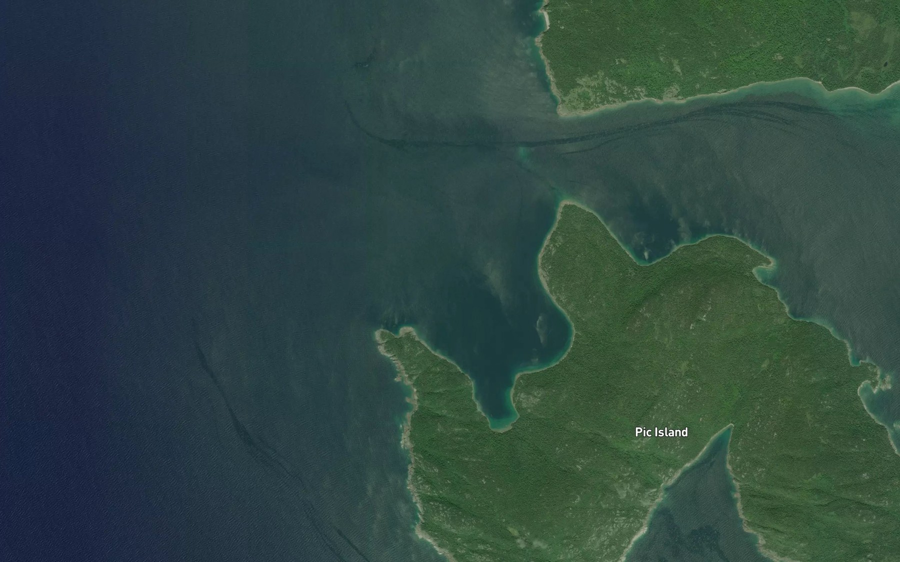Satellite map of the Windy Bay