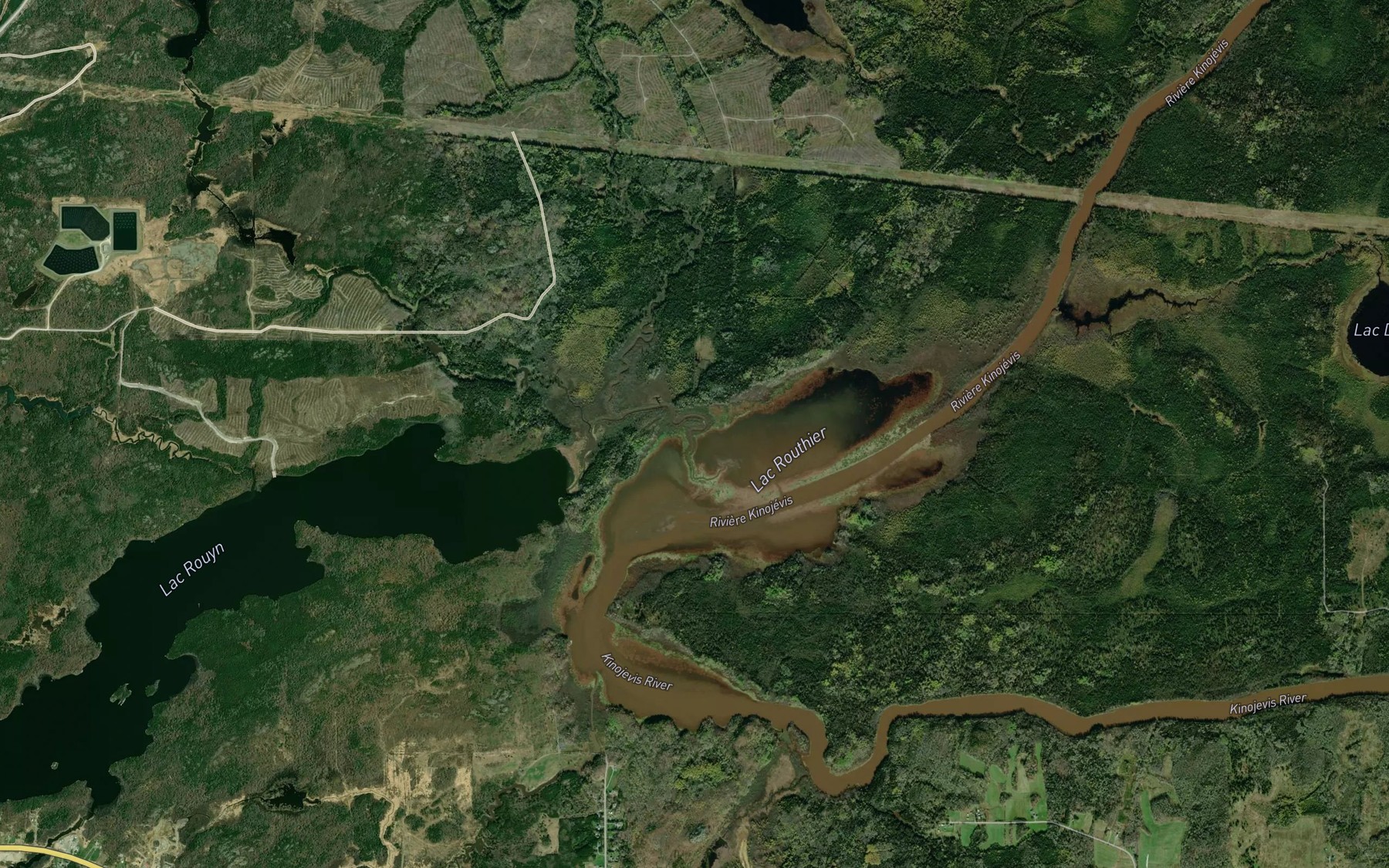 Satellite map of the Riviere Dufault