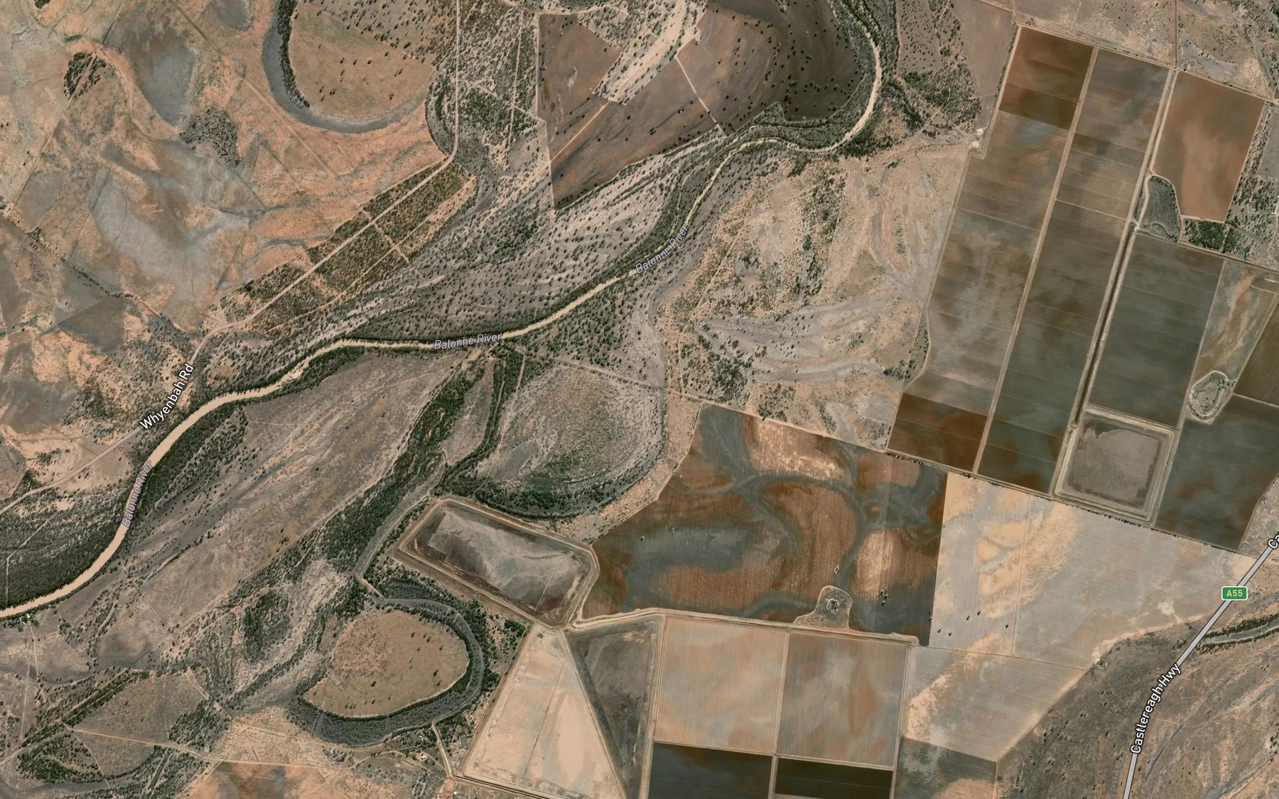 Satellite map of the Burra Wurra Lagoon