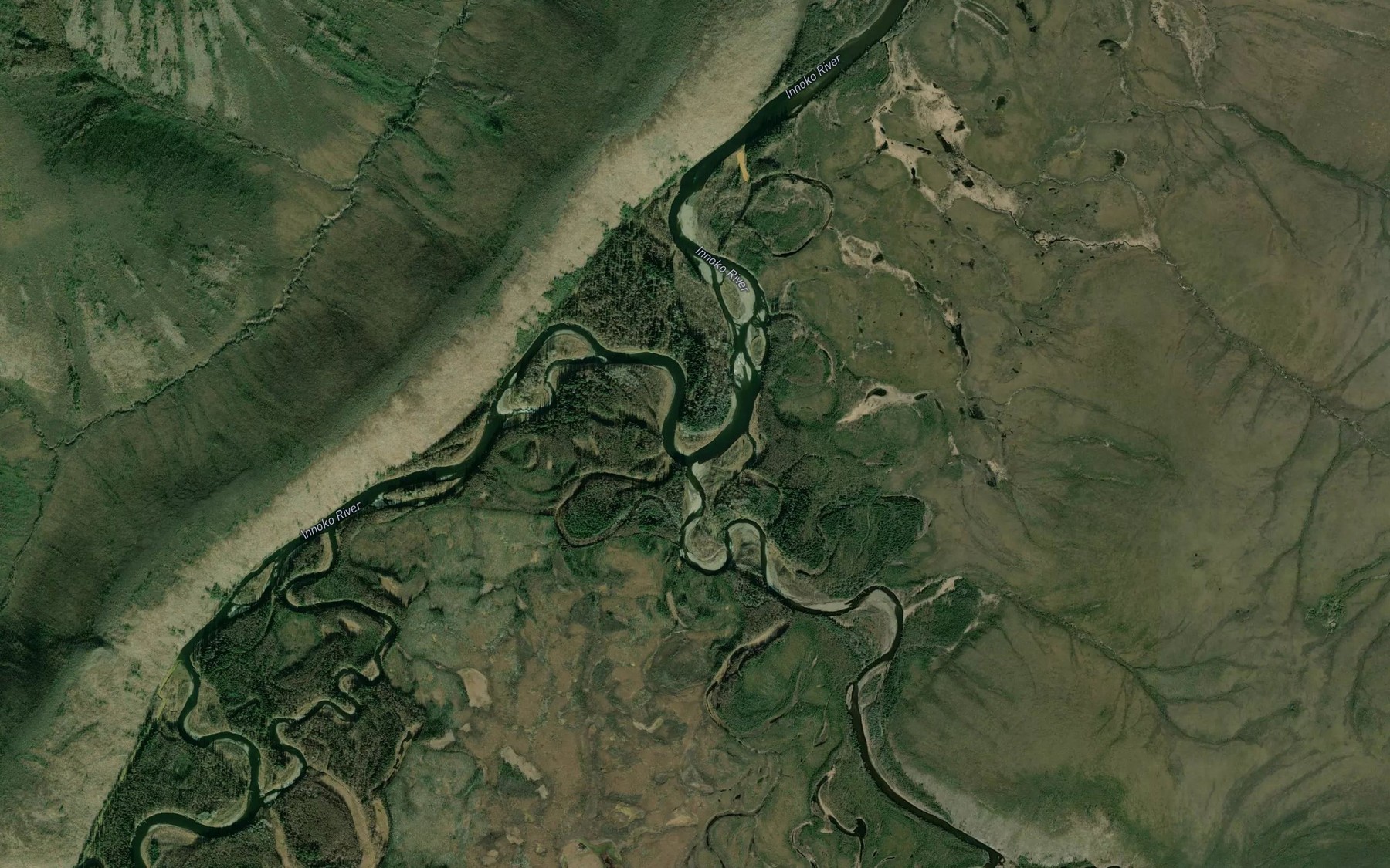 Satellite map of the Folger Creek
