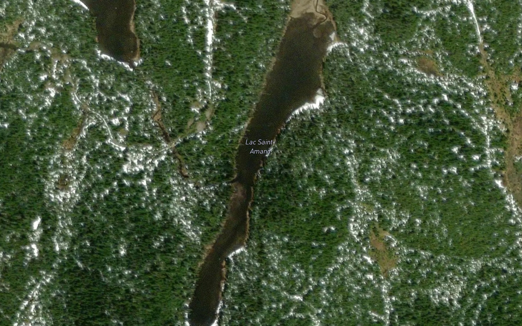 Satellite map of the Lac Saint-Amand