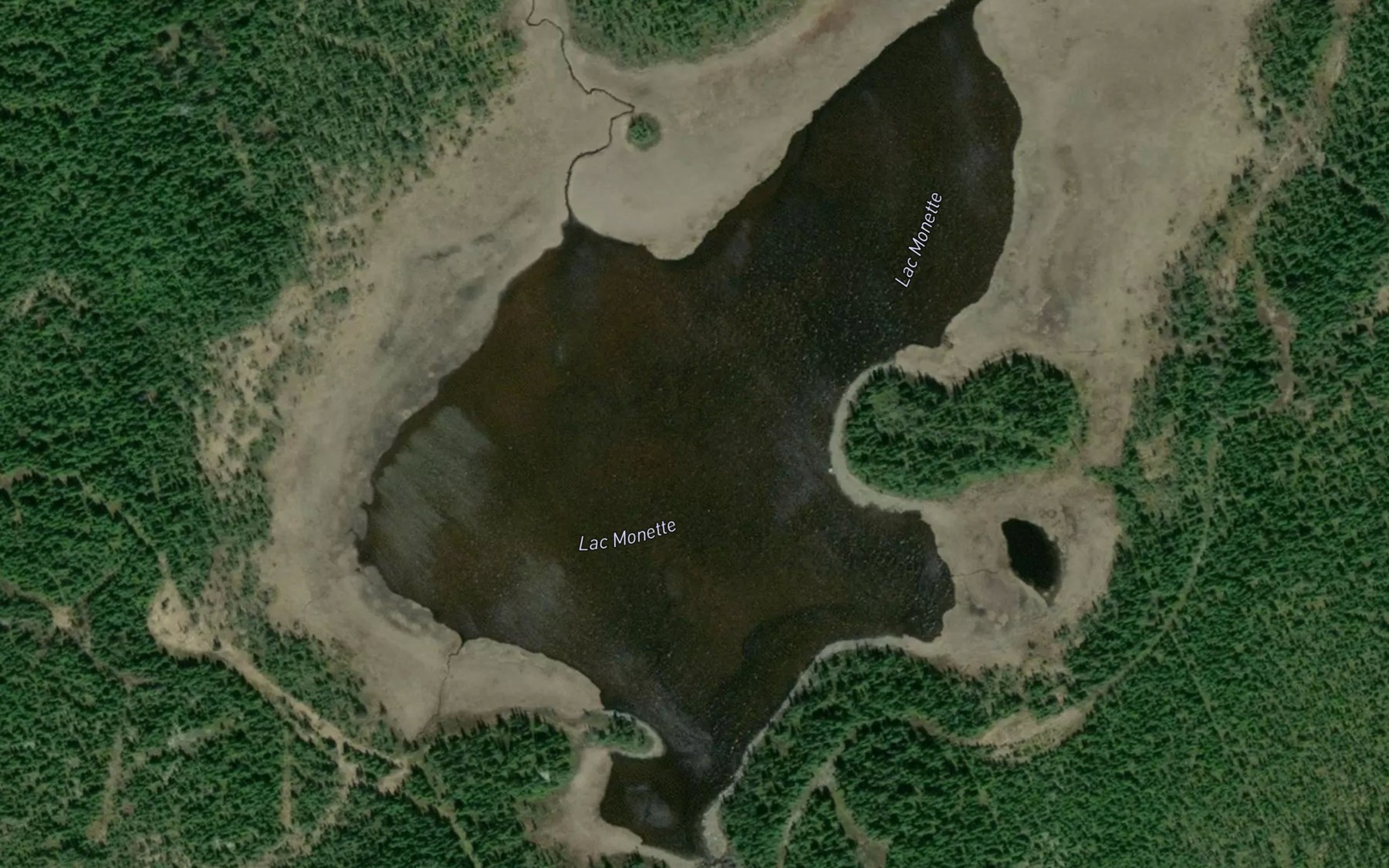 Satellite map of the Lac Monette