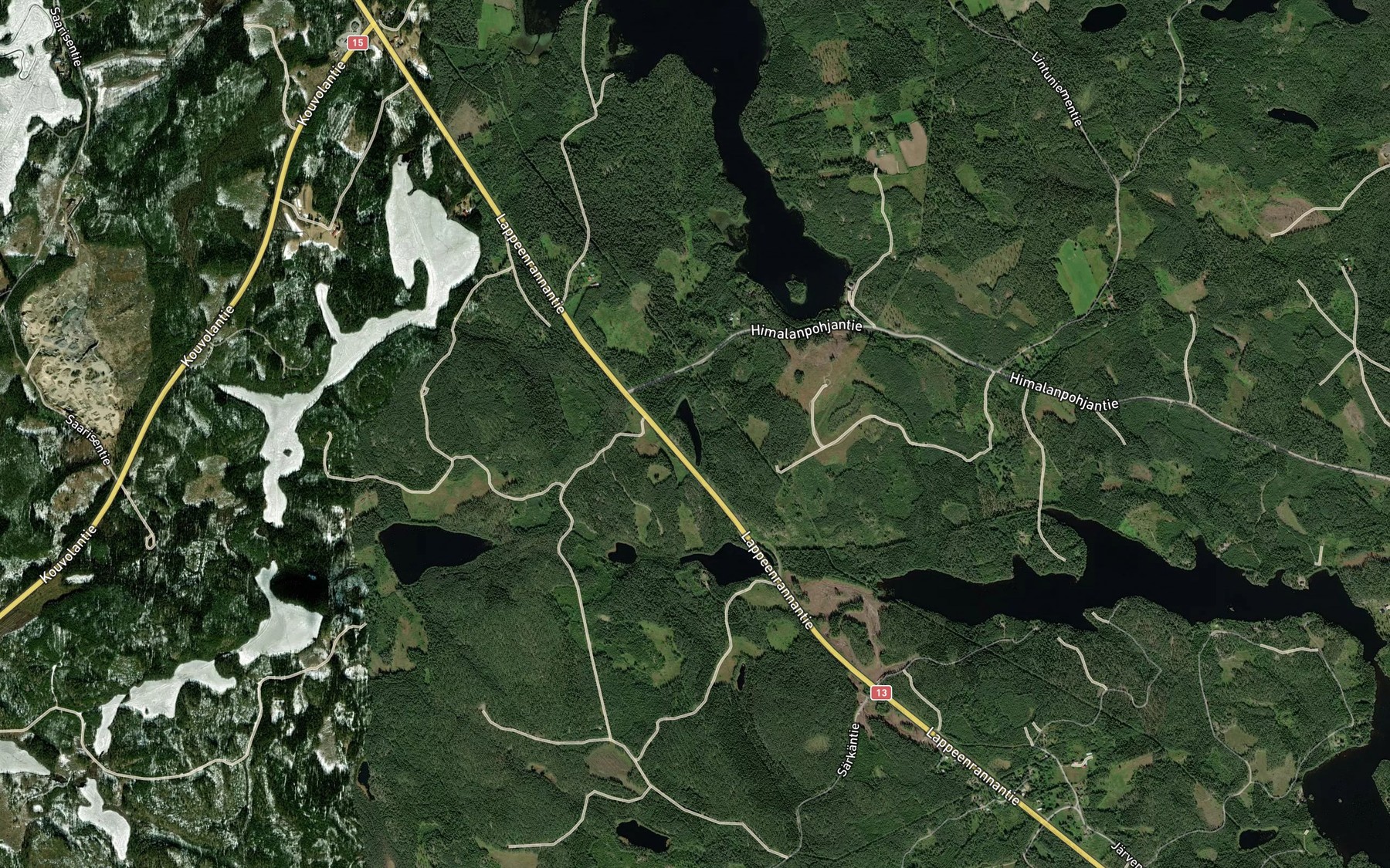 Satellite map of the Rostinlampi