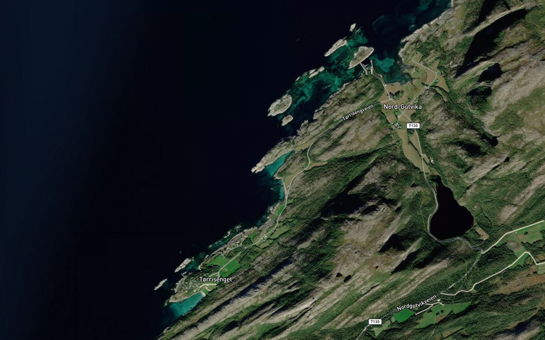 Satellite map of the Buvika