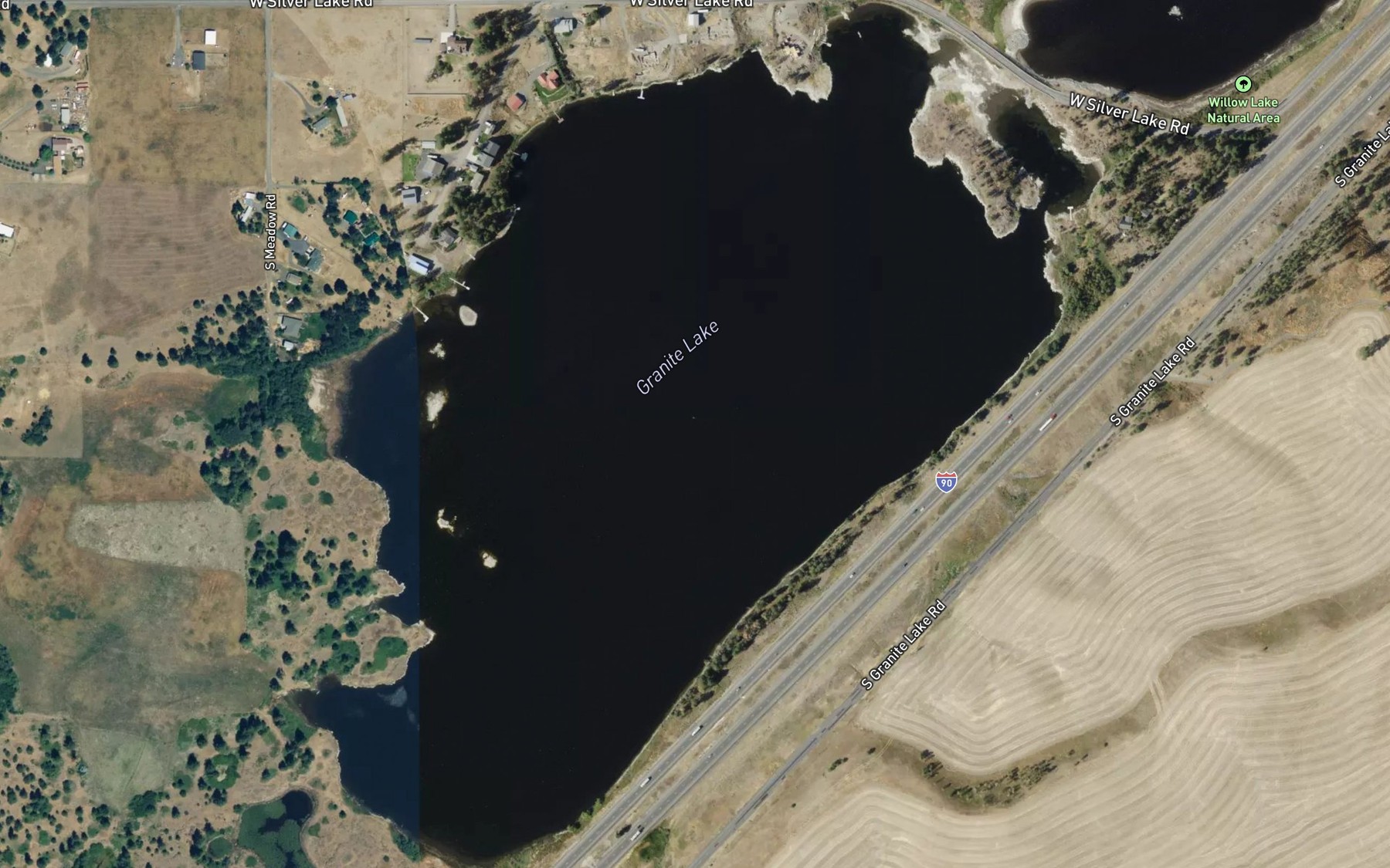 Satellite map of the Granite Lake