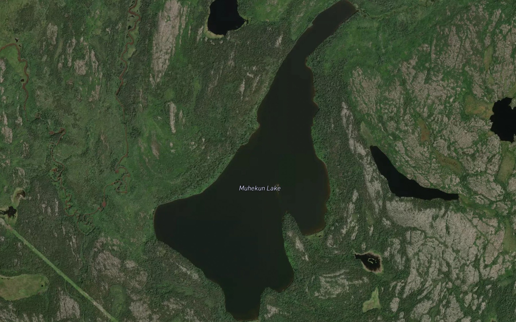Satellite map of the Muhekun Lake