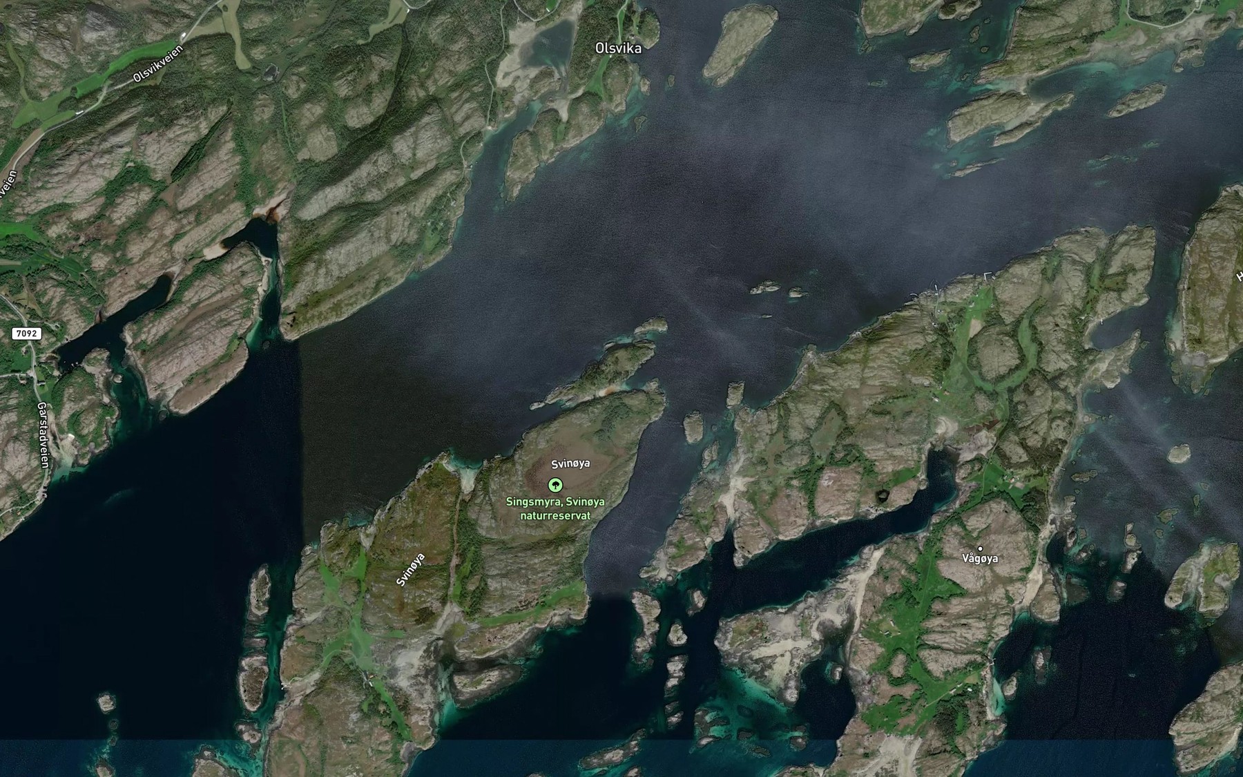 Satellite map of the Trollhaubukta