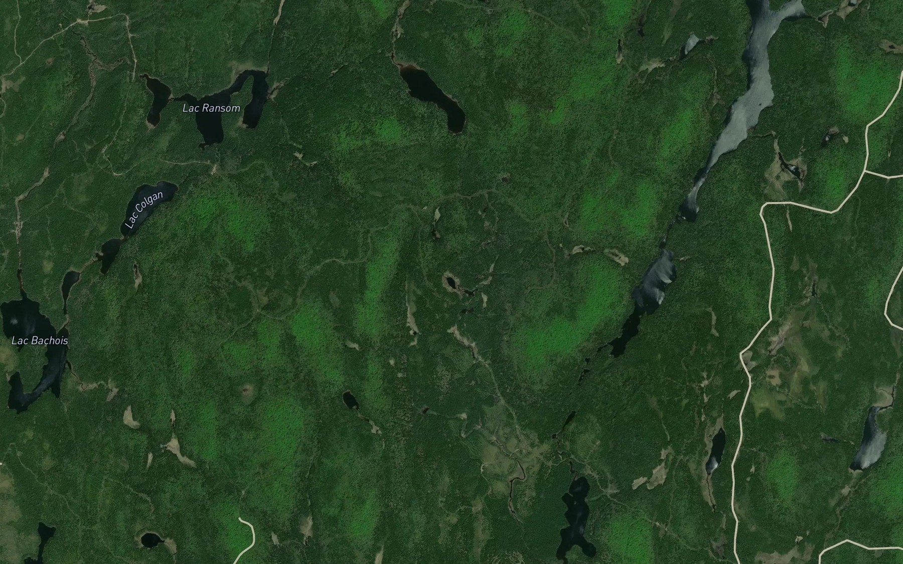 Satellite map of the Lac Jain