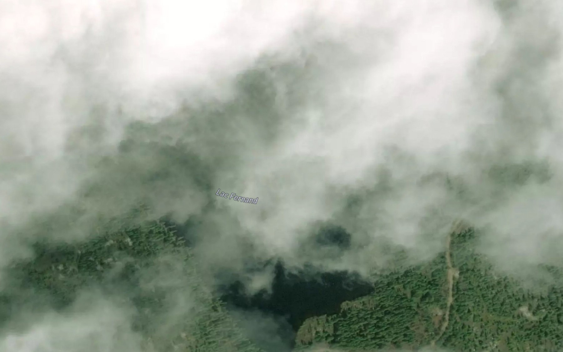Satellite map of the Lac Fernand