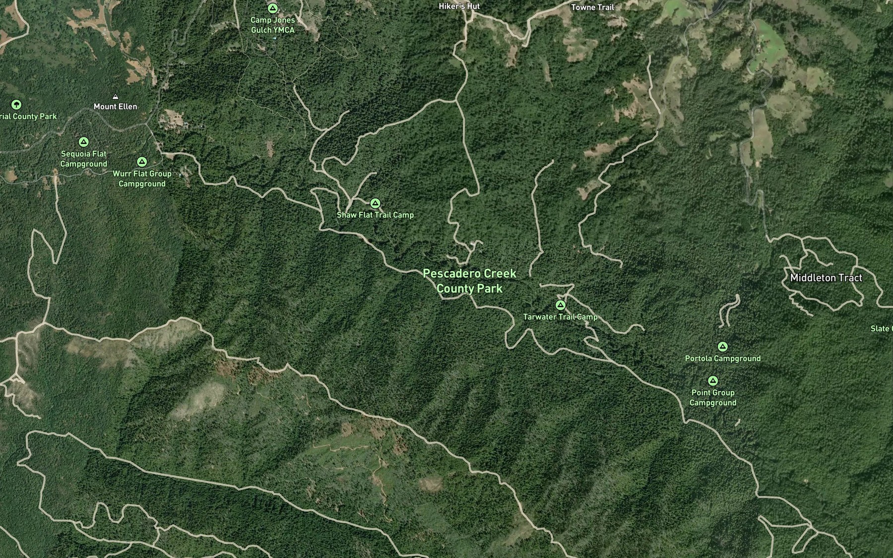 Satellite map of the Keyston Creek