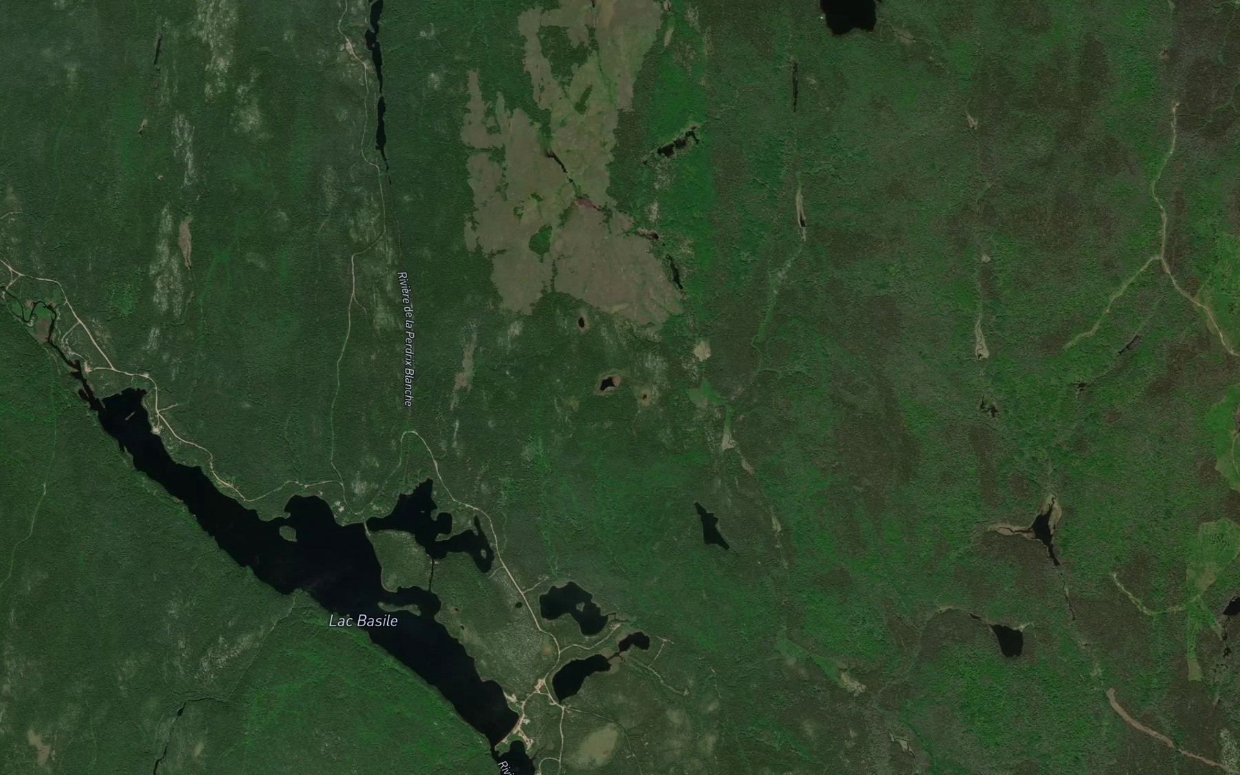 Satellite map of the Lac Grichou