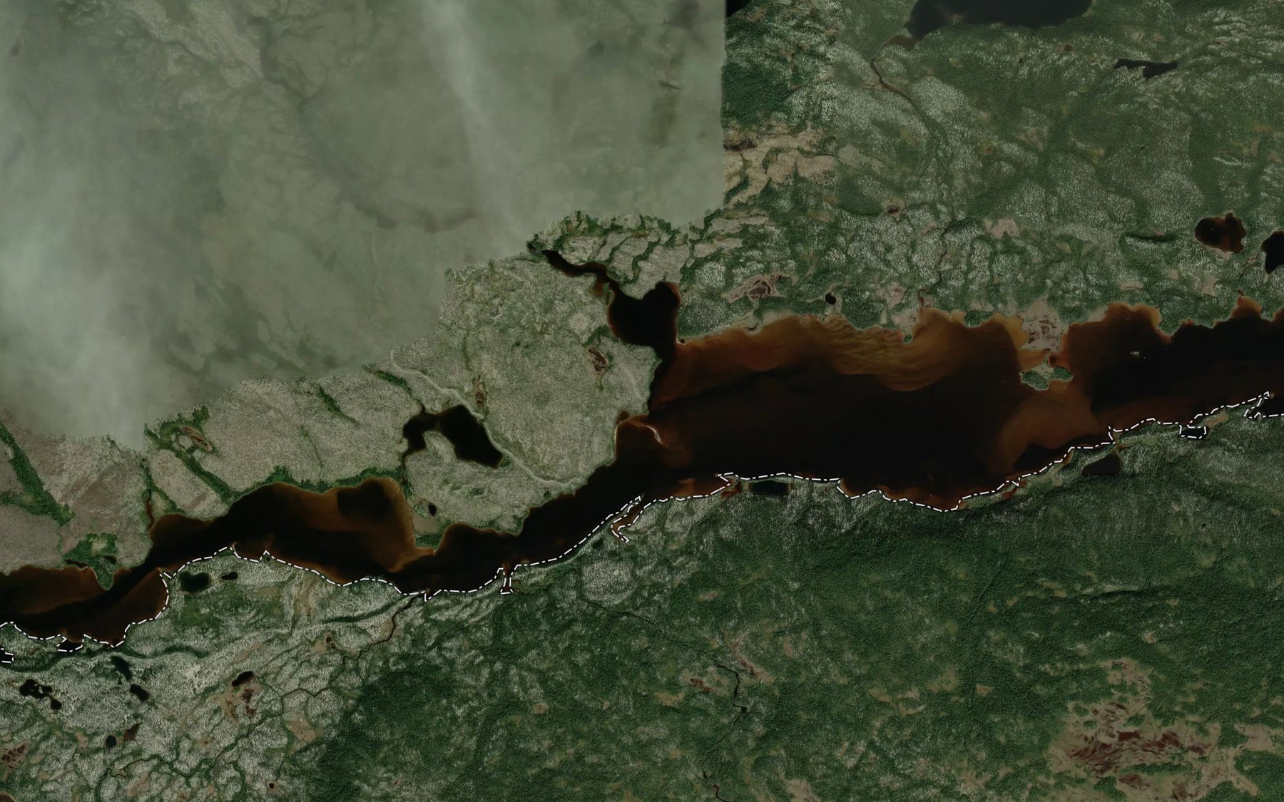 Satellite map of the Riviere aux Brochets
