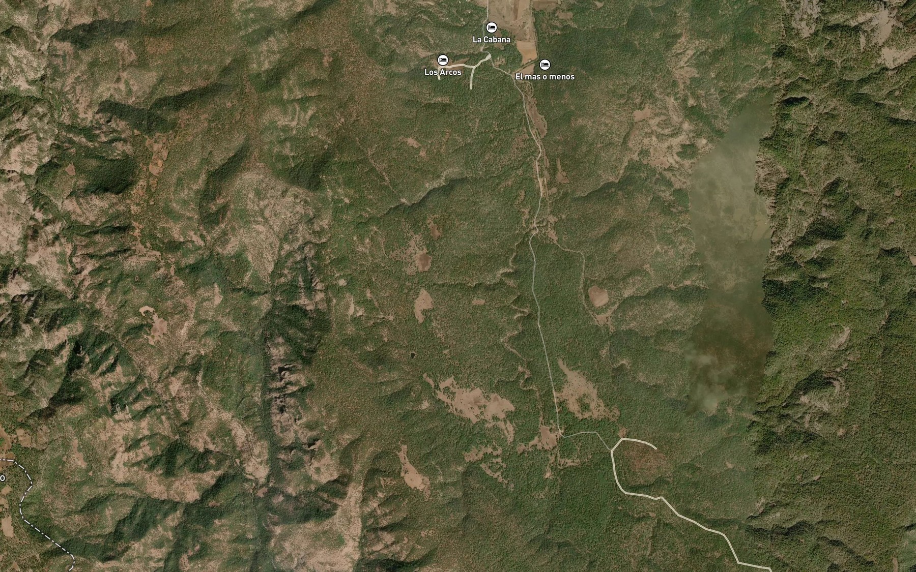 Satellite map of the Canada El Cebollin